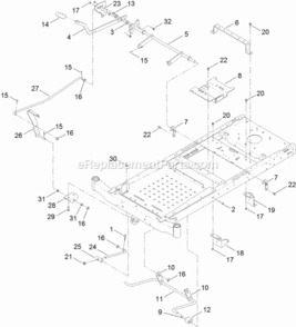 Part Location Diagram of 120-7936-01 Toro Mount-Hydro, Front Right Hand