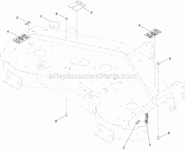 50_Inch_Deck_And_Decal_Assembly_No_121-0734 Diagram and Parts List for 74641 313000001 - 313999999 Toro Lawn Tractor