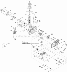 Left_Hand_Hydro_Transaxle_Assembly_No_119-3360 Diagram and Parts List for 74641 314000001 - 314999999 Toro Lawn Tractor