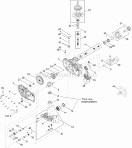 Right_Hand_Hydro_Transaxle_Assembly_No_119-3361 Diagram and Parts List for 74641 314000001 - 314999999 Toro Lawn Tractor