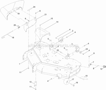 50_Inch_Deck_Assembly Diagram and Parts List for 74641 314000001 - 314999999 Toro Lawn Tractor