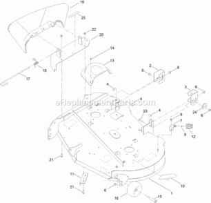 Part Location Diagram of 120-7945-01 Toro Discharge Cover Assembly