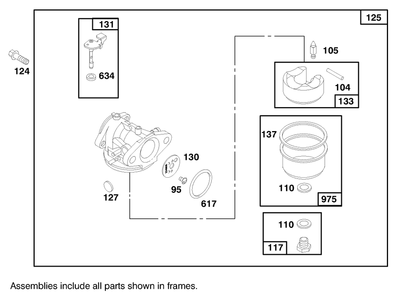 Engine Briggs & Stratton Model 12h802-0658-01 Diagram and Parts List for 20469 7900001 - 7999999 Toro Lawn Mower