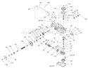 Right Hand Hydro Transaxle Assembly Diagram and Parts List for 74701 210000001-210999999 - 2001 Toro Lawn Tractor
