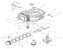 Crankcase Assembly Diagram and Parts List for 74701 210000001-210999999 - 2001 Toro Lawn Tractor