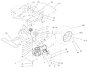 Hydro and Belt Drive Assembly Diagram and Parts List for 74701 220000001-220999999 - 2002 Toro Lawn Tractor