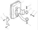 Exhaust Assembly Diagram and Parts List for 74701 230000001-230999999 - 2003 Toro Lawn Tractor