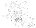Hydro and Belt Drive Assembly Diagram and Parts List for 74701 230000001-230999999 - 2003 Toro Lawn Tractor