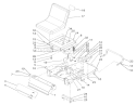 Main Frame and Seat Assembly Diagram and Parts List for 74701 230000001-230999999 - 2003 Toro Lawn Tractor