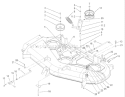 52in Deck Belt Drive and Lift Assembly Diagram and Parts List for 74701 230000001-230999999 - 2003 Toro Lawn Tractor