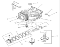 Crankcase Assembly Diagram and Parts List for 74701 230000001-230999999 - 2003 Toro Lawn Tractor