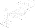 Frame and Caster Assembly Diagram and Parts List for 74704 250000001-250999999 - 2005 Toro Lawn Tractor