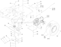 Hydro and Belt Drive Assembly Diagram and Parts List for 74704 250000001-250999999 - 2005 Toro Lawn Tractor