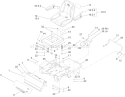 Seat and Rear Frame Assembly Diagram and Parts List for 74704 250000001-250999999 - 2005 Toro Lawn Tractor