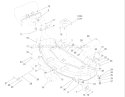 Deck Assembly Diagram and Parts List for 74704 250000001-250999999 - 2005 Toro Lawn Tractor