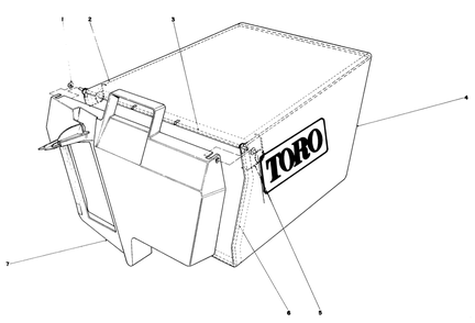 Grass Bag Assembly No. 11-0159 Diagram and Parts List for 20570 3000001 - 3999999 Toro Lawn Mower