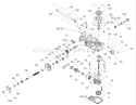 RH Hydro Transaxle Assembly No. 107-1708 Diagram and Parts List for 74802 240000159-240999999 - 2004 Toro Lawn Tractor