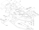 52in Deck Assembly Diagram and Parts List for 74806 250000001-250999999 - 2005 Toro Lawn Tractor