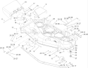 52in Deck Assembly Diagram and Parts List for 74806 260000001-260999999 - 2006 Toro Lawn Tractor