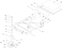 Front Frame Assembly Diagram and Parts List for 74603 260000001-260999999 - 2006 Toro Lawn Tractor
