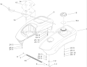 Fuel Tank and Control Pod Assembly Diagram and Parts List for 74806 270000001-270999999 - 2007 Toro Lawn Tractor