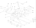 Height-of-Cut Handle and Plate Assembly Diagram and Parts List for 74603 260000001-260999999 - 2006 Toro Lawn Tractor