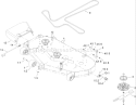 48 Inch Deck Blade and Discharge Assembly Diagram and Parts List for 74812 270000001-270999999 - 2007 Toro Lawn Tractor