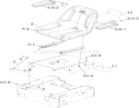 Seat Assembly Diagram and Parts List for 74814 270000001-270999999 - 2007 Toro Lawn Tractor