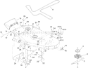 52 Inch Deck and Spindle Assembly Diagram and Parts List for 74815 290000001-290999999 - 2009 Toro Lawn Tractor