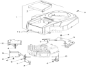 Blower Housing Assembly Diagram and Parts List for 74815 290000001-290999999 - 2009 Toro Lawn Tractor