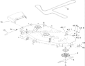 52 Inch Deck and Discharge Chute Assembly Diagram and Parts List for 74818 280000001-280999999 - 2008 Toro Lawn Tractor