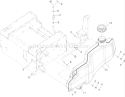 Fuel Tank Assembly Diagram and Parts List for 74814 270000001-270999999 - 2007 Toro Lawn Tractor