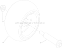 Anti Scalp Roller Assembly Diagram and Parts List for 74815 290000001-290999999 - 2009 Toro Lawn Tractor