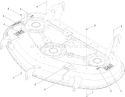 50 Inch Deck Decal Assembly Diagram and Parts List for 74820 310000001-310999999 - 2010 Toro Lawn Tractor