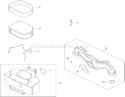 Air Intake and Filtration Assembly Diagram and Parts List for 74822 290000001-290999999 - 2009 Toro Lawn Tractor