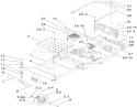 Frame and Castor Wheel Assembly Diagram and Parts List for 74824 290000001-290999999 - 2009 Toro Lawn Tractor