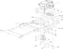 Engine, Clutch and Muffler Assembly Diagram and Parts List for 74824 310000001-310999999 - 2010 Toro Lawn Tractor