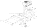 Engine, Muffler and Clutch Assembly Diagram and Parts List for 74830 310000001-310999999 - 2010 Toro Lawn Tractor