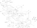 54 Inch Deck Assembly Diagram and Parts List for 74832 310000001-310999999 - 2010 Toro Lawn Tractor