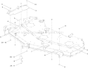 60 Inch Deck and Decal Assembly Diagram and Parts List for 74824 310000001-310999999 - 2010 Toro Lawn Tractor