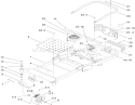 Main Frame and Front Caster Wheel Assembly Diagram and Parts List for 74824 310000001-310999999 - 2010 Toro Lawn Tractor