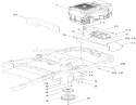 Engine and Blade Assembly Diagram and Parts List for 74912 310000001-310999999 - 2010 Toro Lawn Tractor
