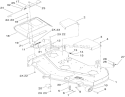 54 Inch Deck Assembly Diagram and Parts List for 74914 290000001-290999999 - 2009 Toro Lawn Tractor