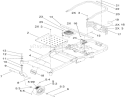 Main Frame and Front Caster Wheel Assembly Diagram and Parts List for 74822 290000001-290999999 - 2009 Toro Lawn Tractor
