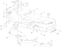 Deck Baffle Assembly Diagram and Parts List for 74914 290000001-290999999 - 2009 Toro Lawn Tractor
