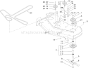Deck Spindle and Belt Assembly Diagram and Parts List for 74914 290000001-290999999 - 2009 Toro Lawn Tractor