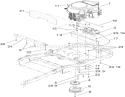 Engine, Clutch and Exhaust Assembly Diagram and Parts List for 74914 290000001-290999999 - 2009 Toro Lawn Tractor