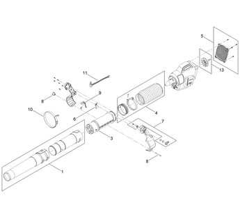 Revolution 60v Backpack  Blower Cannon Tool Assembly Diagram and Parts List for 66200T 323000001 - 999999999 Toro Leaf Blower / Vacuum