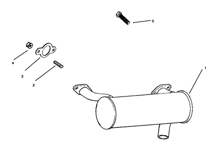 Exhaust Diagram and Parts List for 30610 591300 - 599999 Toro Lawn Tractor