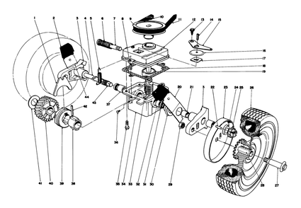 Gear Box Assembly Model 16287 Diagram and Parts List for 16155 7000001 - 7999999 Toro Lawn Mower